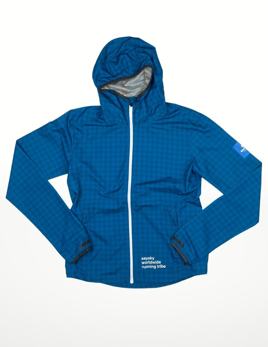 SAYSKY Women's Checkerboard Windproof Running Jacket – Curated for