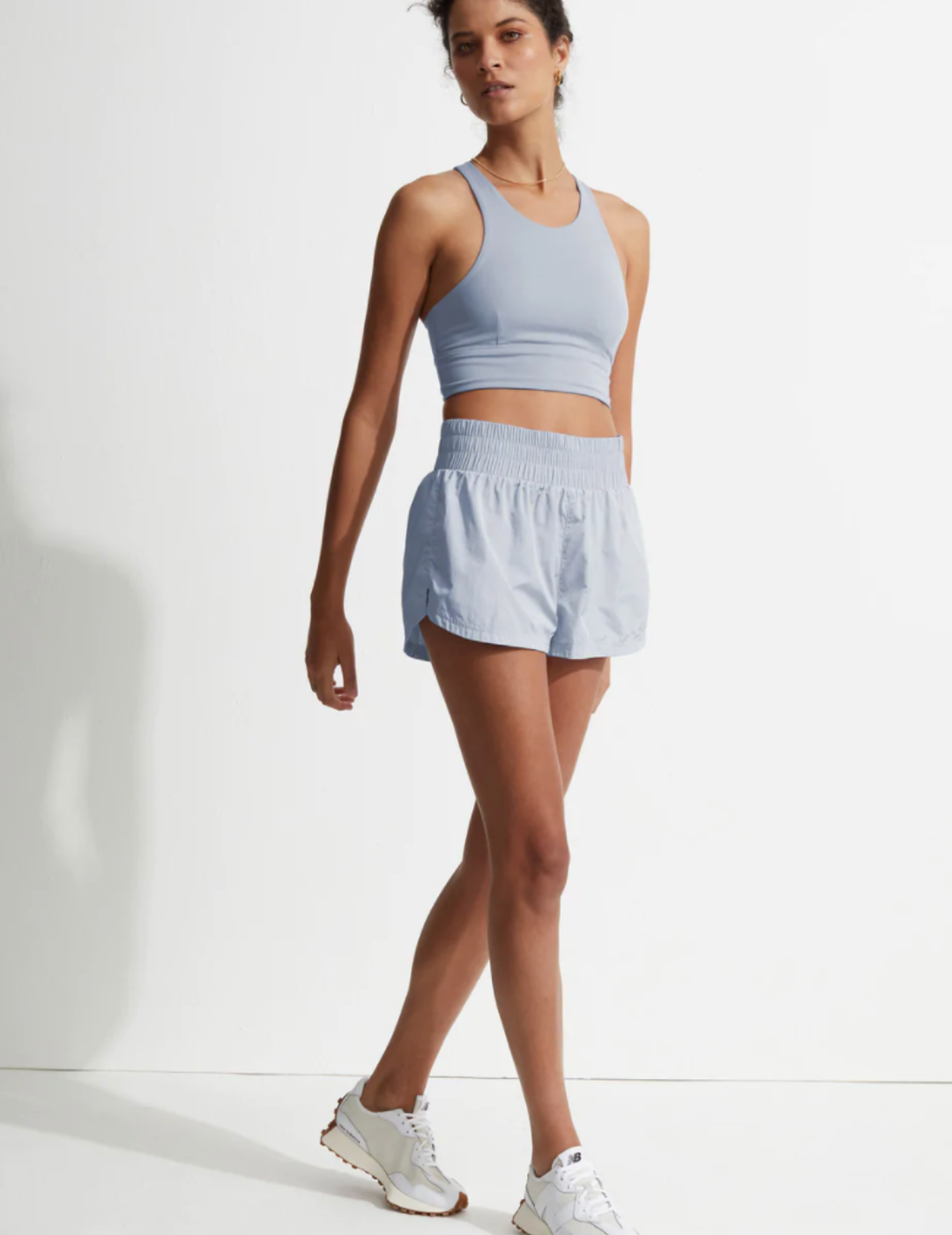 Varley Kallin Running Shorts Metallic Blue Curated for Sport