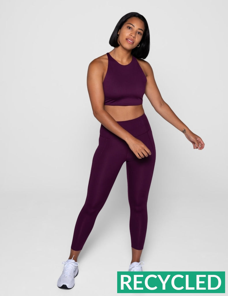Girlfriend Collective Compressive High Rise Running Legging - Plum –  Curated for Sport