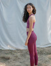 High Rise Pocket Legging Long - Plum Leggings