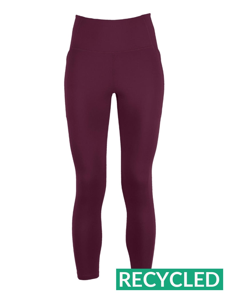 Girlfriend Collective High-Rise Pocket Legging in Plum