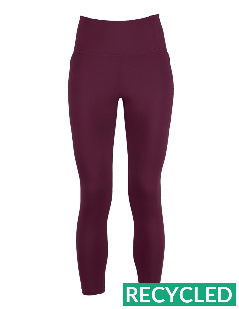 Girlfriend Collective High Rise Pocket Running Legging Long - Plum