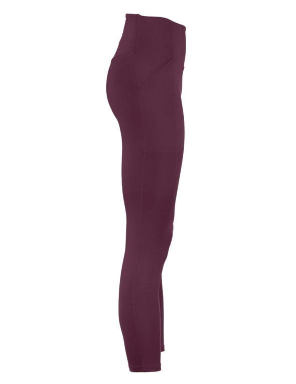 High Rise Pocket Legging Long - Plum Leggings