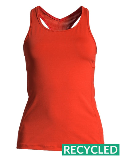casall ESSENTIAL RACERBACK WITH MESH INSERT - calming red - 36 (Uk